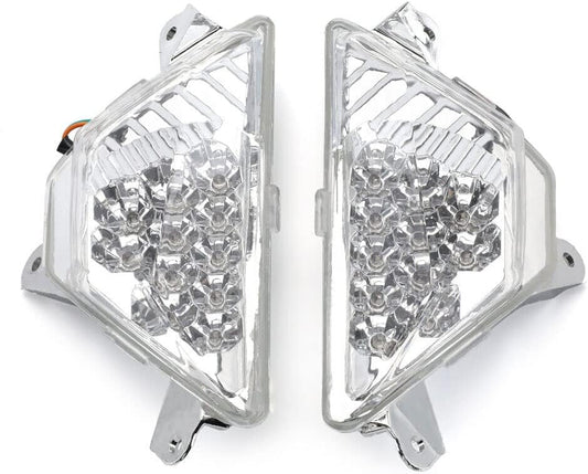 ya 4 8.14 Front LED Turn Signals Lights for Kawasaki NINJA 250 300 400 650 1000 Ninja ZX6R