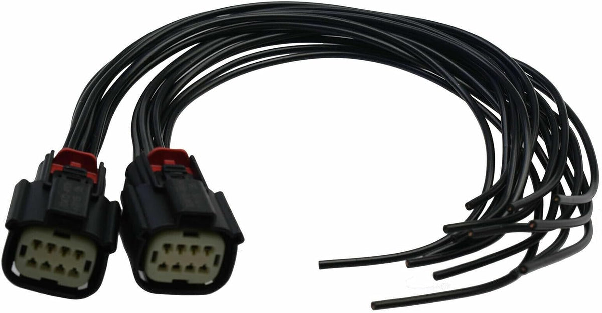ya 4 8.10 2 pieces of headlight connector Pigtail 6 needle and thread 8-way, suitable for 2016-18 for Chevrolet Camaro