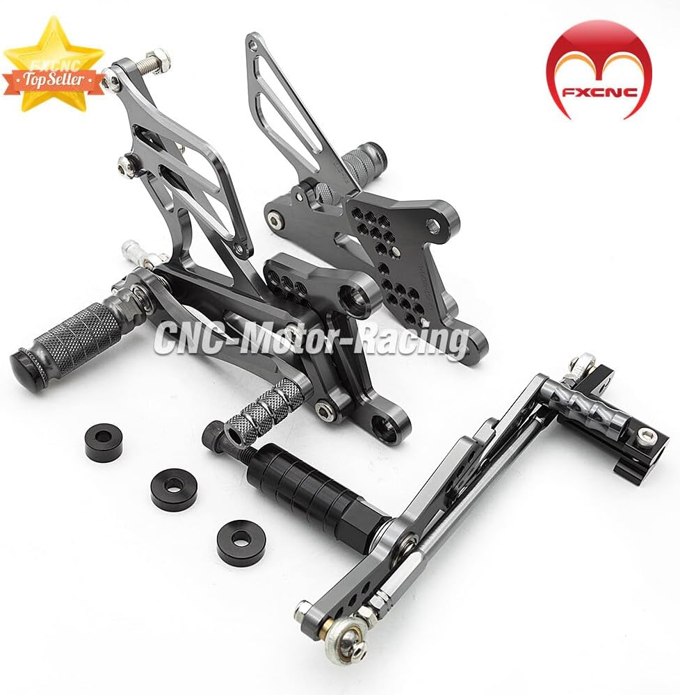 ya 5 8.10 Suitable for Yamaha YZF R1 2007-2008 CNC Adjustable Gear Foot peg footrest Pedal