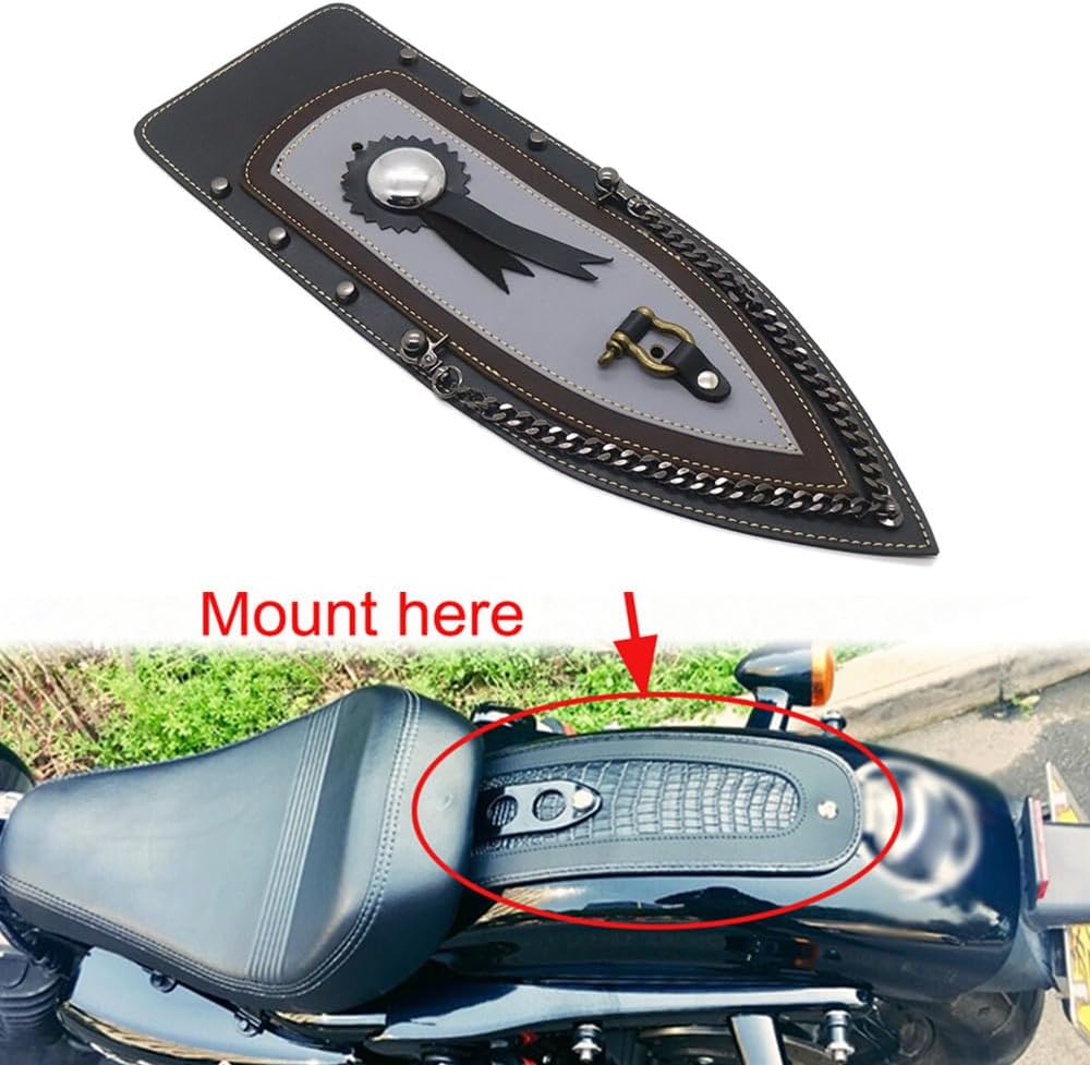 ya 4 8.8.2 New PU Leather Rear Plain Fender Bib Cover for Harley Sportster XL883 Solo for Seat