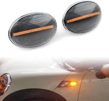 ya 4 8.8 2 Pieces Dynamic Clear LED Side Marker Signal Lights for Mini Cooper R55 R56 R57 R58
