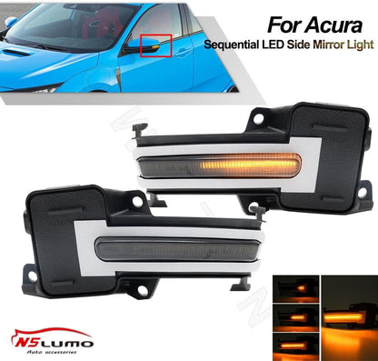 ya 7 8.24 baidi Smoked lens dynamic for Acura TLX MDX LED side mirror turn signal lights 