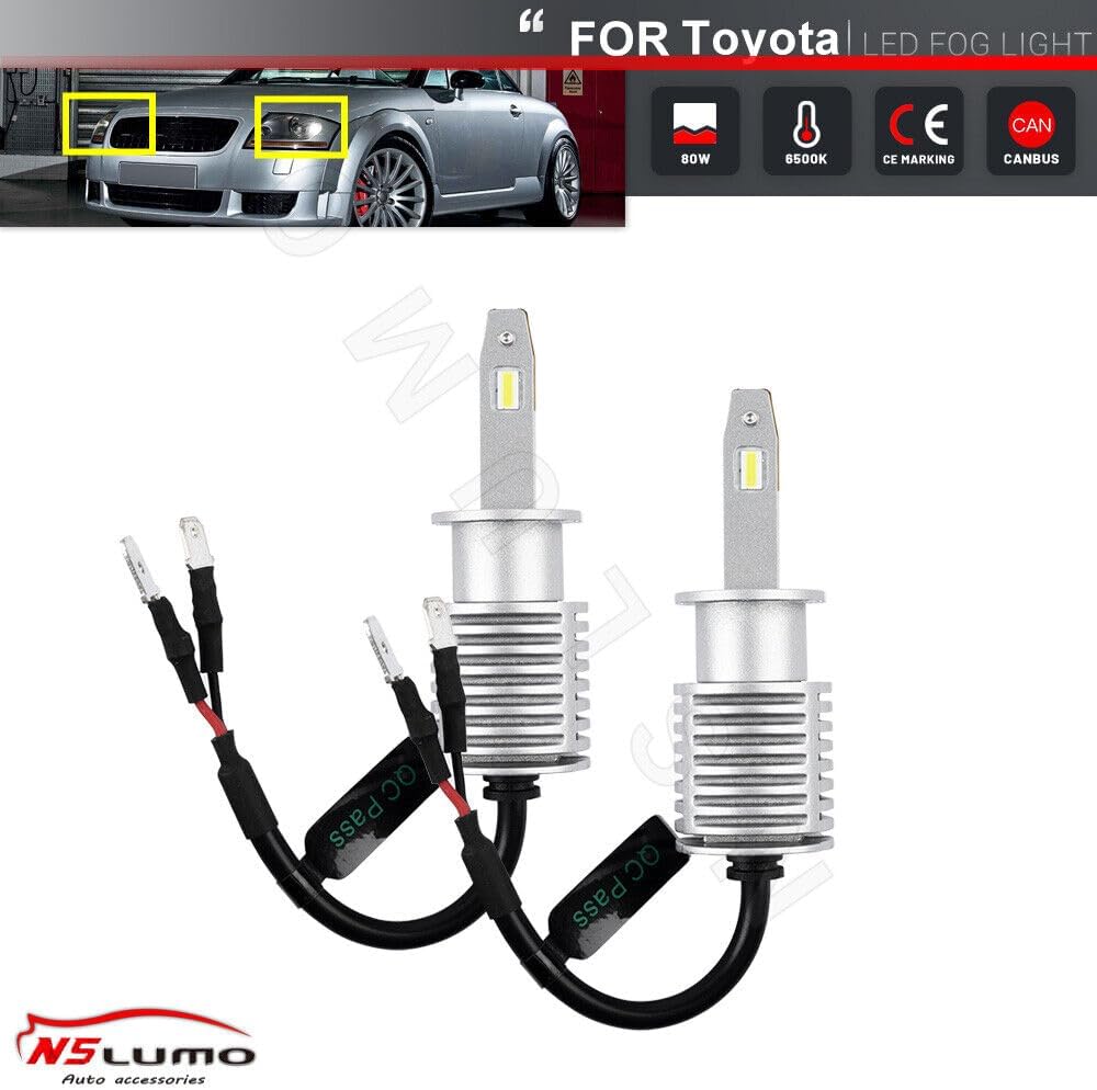 ya 7 8.24 baidi LED H3 White Fog Light Daytime Running Light Bulbs for Toyota for 4Runner Supra MR2
