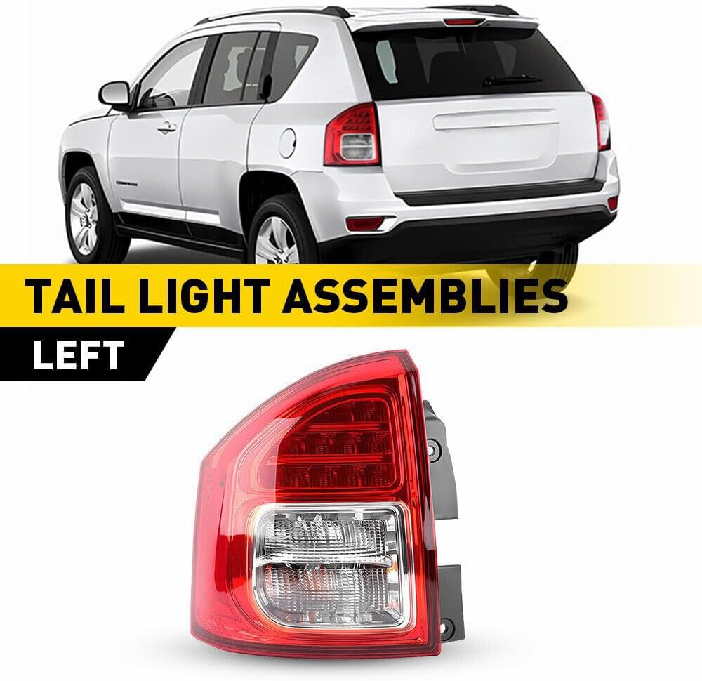 ya 4 8.24 baidi Left Tail Light Assembly Housing for 2011-2014 for Jeep Compass 5182543AC 