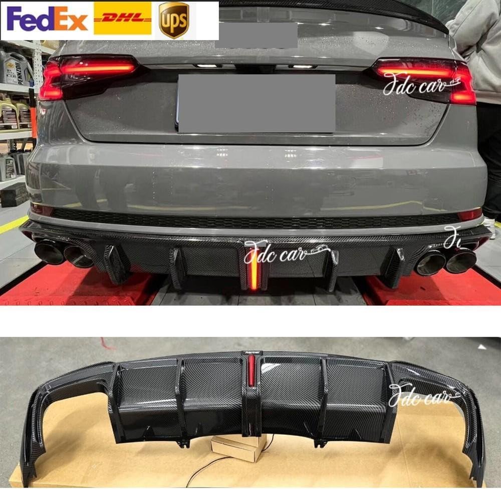 ya 8 8.24 baidi for Audi S4 B9 for A4 Sline Sedan 17-19 Carbon Fiber Rear Diffuser Spoiler New