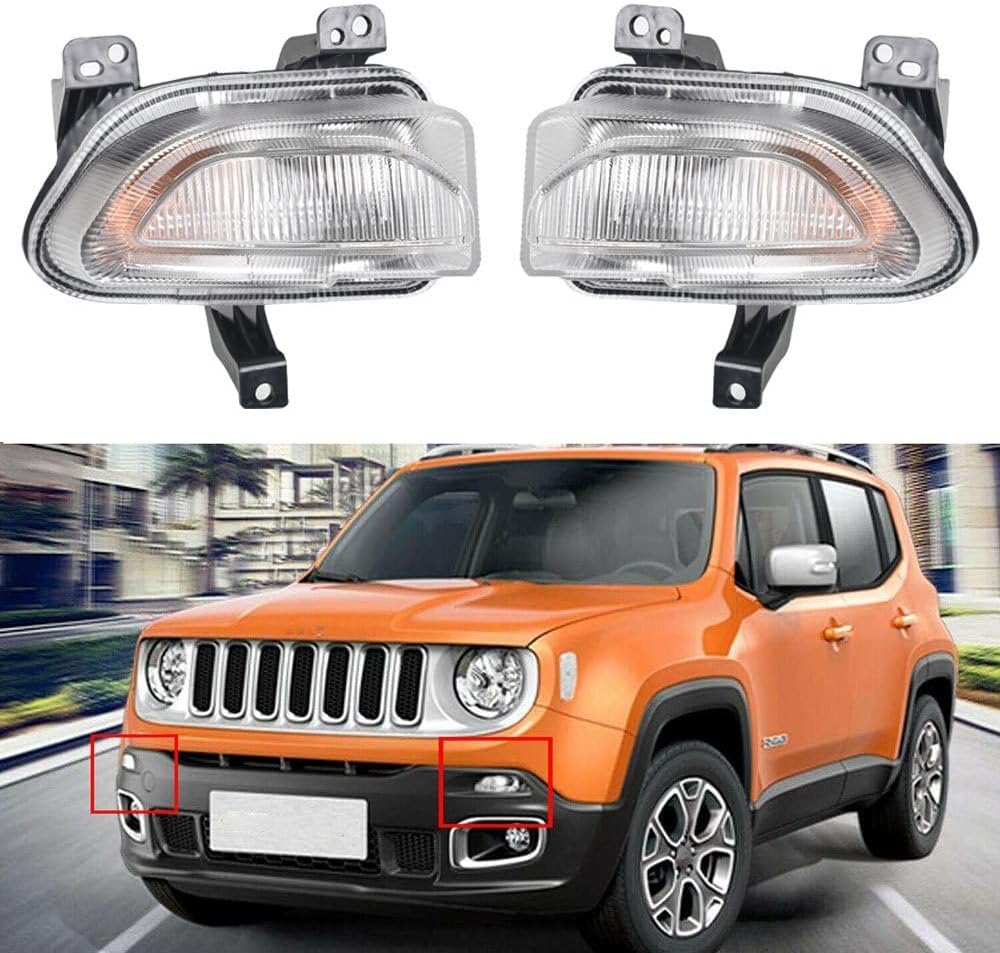 ya 11 9.14 baidiFront left and right park turn signal lights for 15-18 for Jeep Renegade-