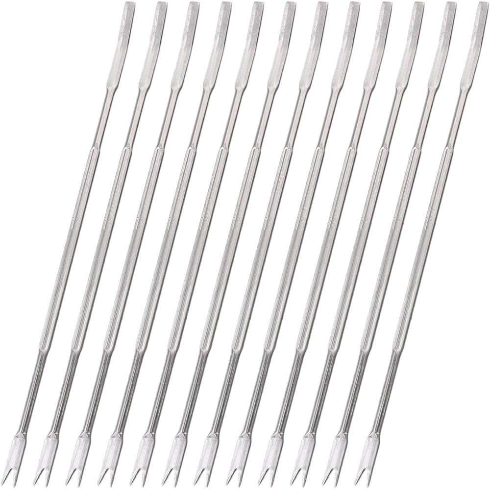 ya 14 9.20 baidi ONZON 12PCS Stainless Steel Shellfish Seafood Forks Nut Picks Seafood Tools-1