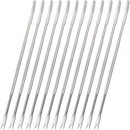 ya 14 9.20 baidi ONZON 12PCS Stainless Steel Shellfish Seafood Forks Nut Picks Seafood Tools-1