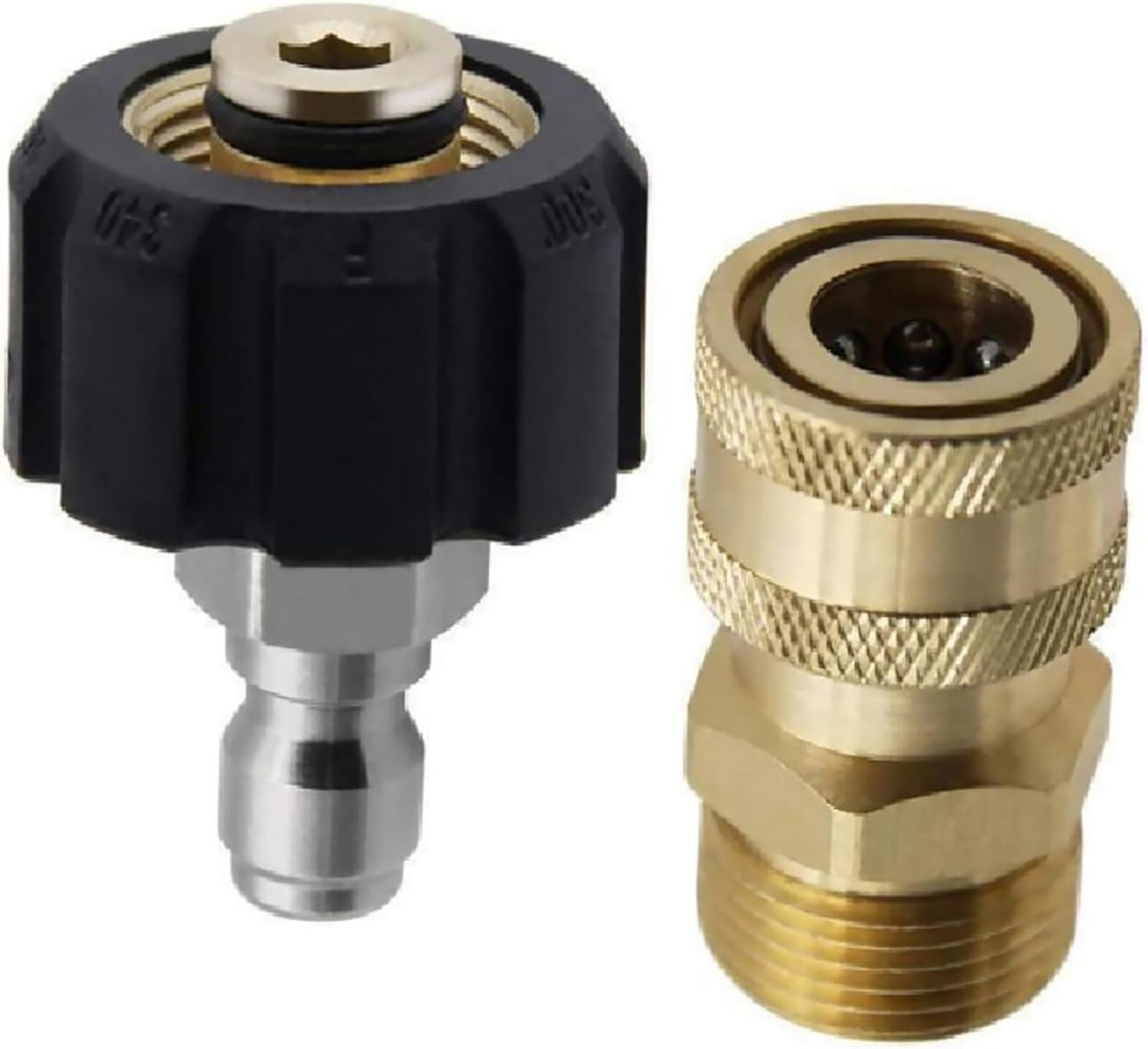 ya 26 10.21 baidi Brass+Stainless Steel Pressure Washer Hose Connector Adapter Replacement Parts