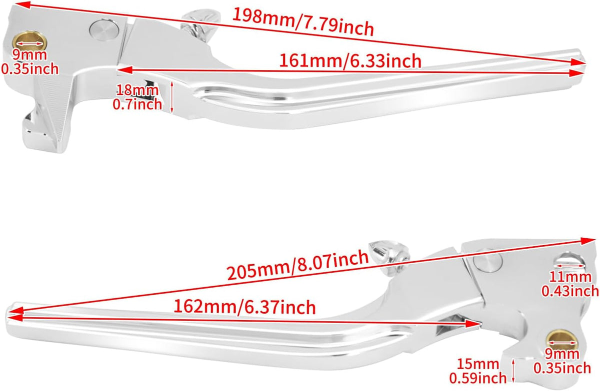 ya 11 9.14 baidiChrome Brake Clutch Levers Fit for Harley Sportster Iron 883 1200 XL 48 72 04-13