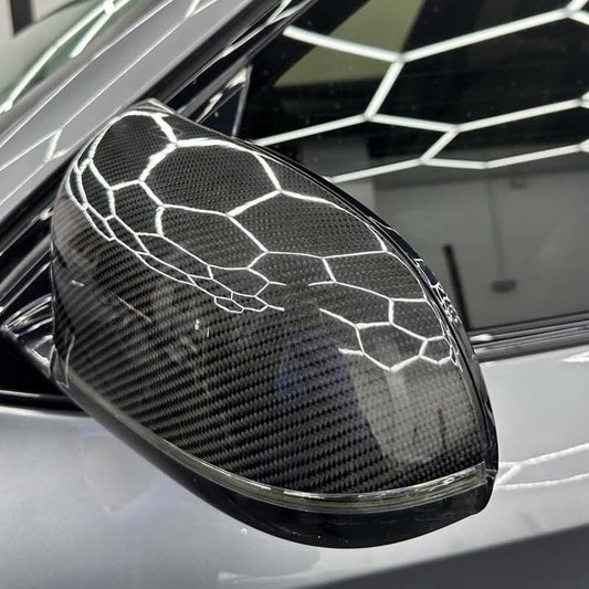 ya 11 9.14 baidiReplace for BMW X3 X5 X6 F25 F26 F15 F16 14-19 Horn CarbonFiber Mirror Cover Cap