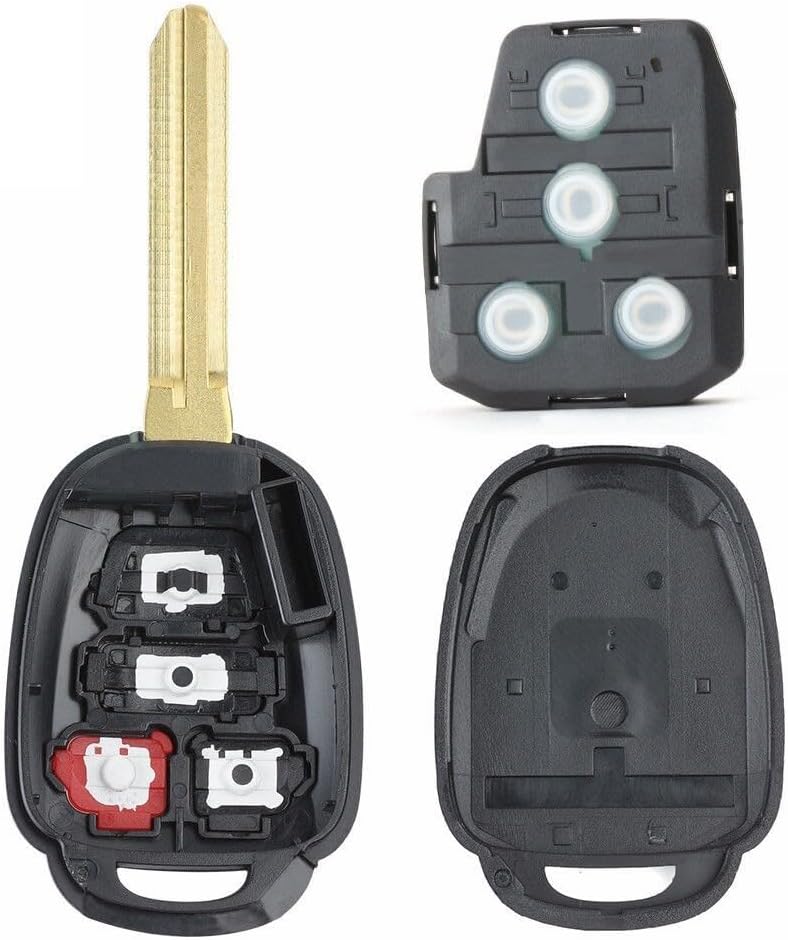ya 9 10.24 2-Piece Keyless Remote Keychain - H Chip for 2014 2015 and 2016 for Toyota for Camry and for Corolla