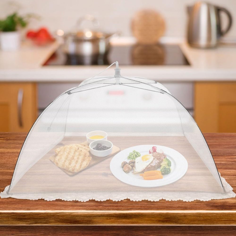 ya 14 9.20 baidi 3 Pcs Vegetable Cover Mesh Pool Party Plate Covers for Food Tent-1