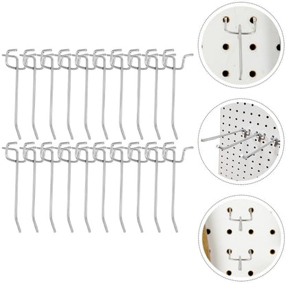 ya 26 10.21 baidi 20 Pcs Hook Nail Board J Hooks for Peg Boards Pegboard Hanging Tools