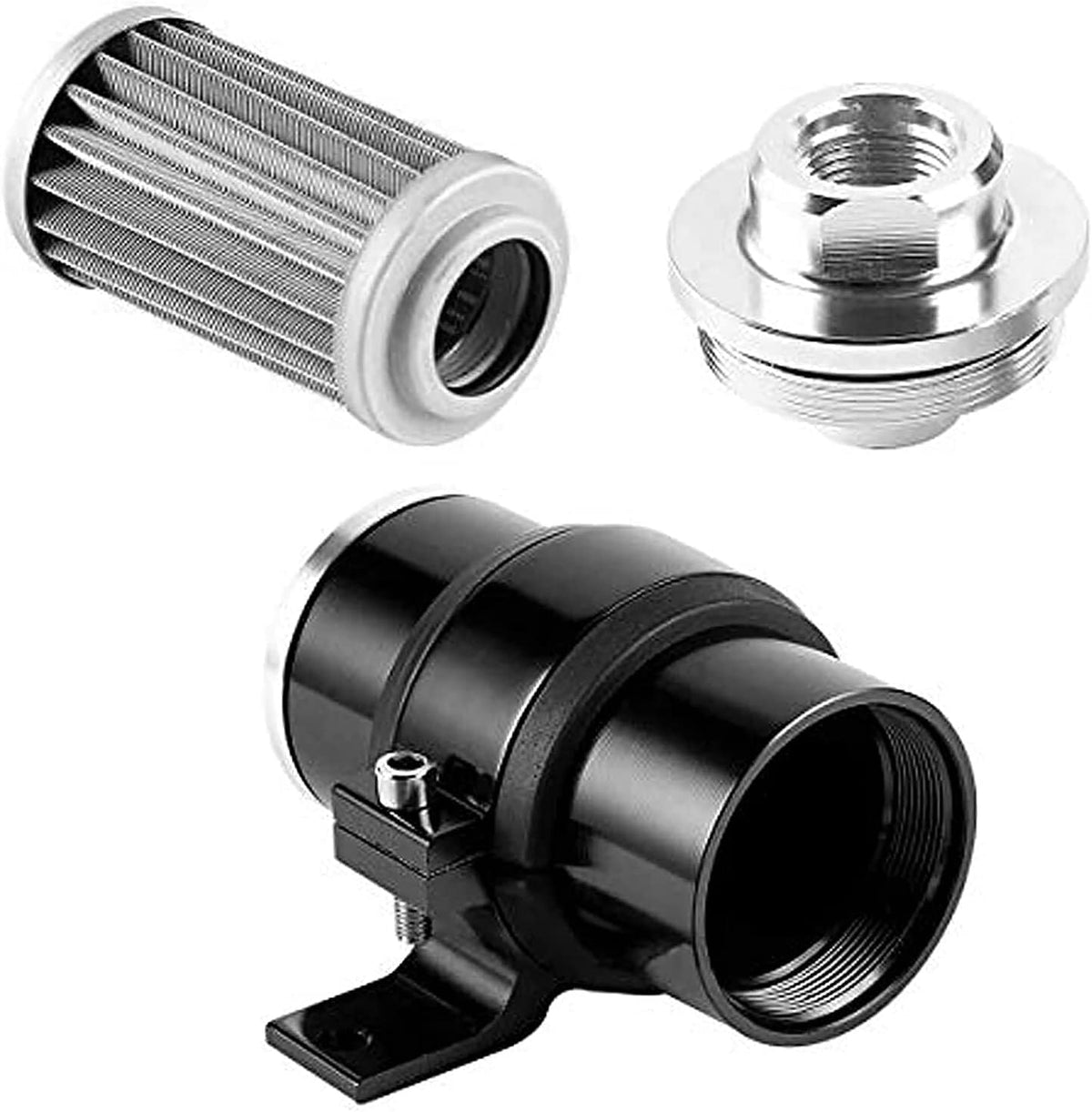 ya 4 8.8.2 10 Micron Inline Fuel Filter w/ 6AN 8AN 10AN Adapter Fitting An6 Fuel Filter