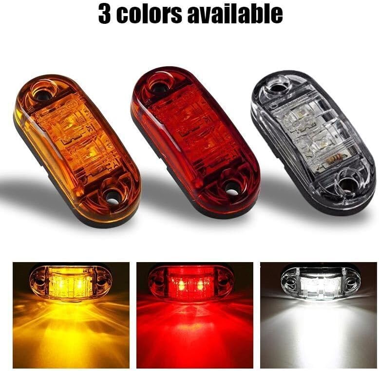 ya 4 8.14 10x LED Side Marker Rv Truck Trailer Van Clearance Lights 12-24v 