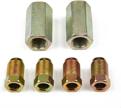 ya 9 10.24 Brake Pipe Connector 3/16 Female+Male Fittings Accessory M10 Replacement