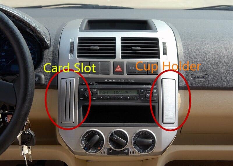 ya 6 8.24 baidi Black Front Console Drinks Cup Holder Fit for VW Polo 9N 6Q0858602G