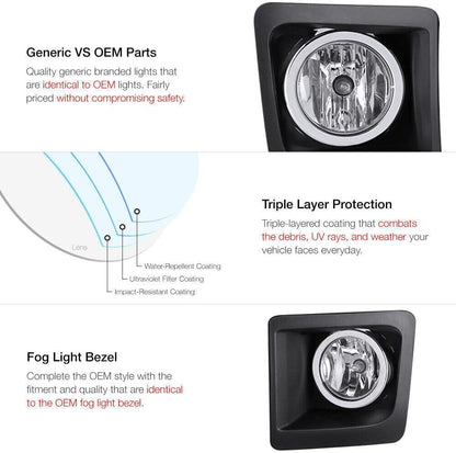 ya 7 8.24 baidi 1 pair front bumper fog lights driving fog lights kit for GMC Sierra 1500 2014-2016