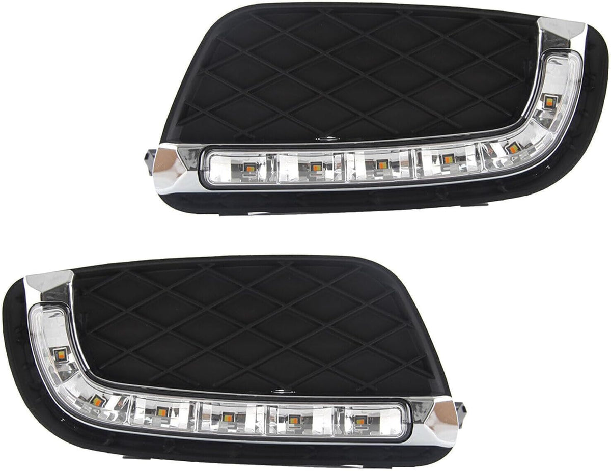ya 4 8.8 2 Pack LED DRL Daytime Running Lights for Mercedes for Smart ForTwo W451 2008-2011 Fog Lights 