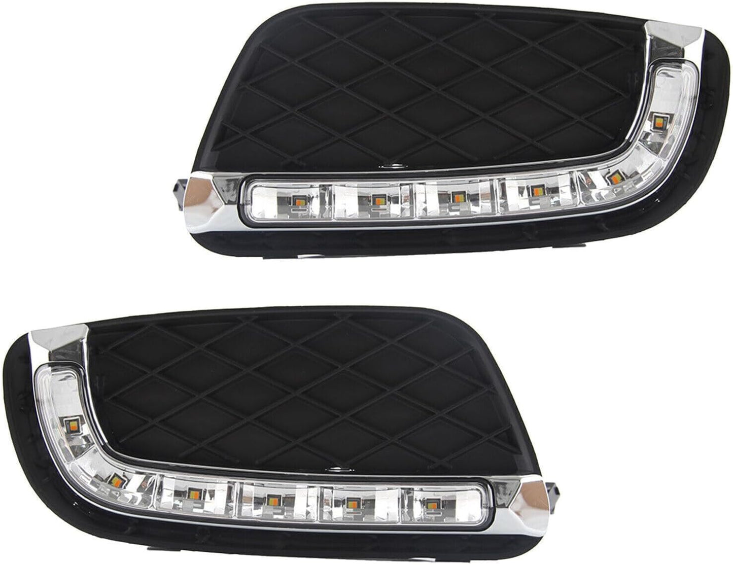 ya 3 8.24 baidi 2 Pack LED DRL Daytime Running Lights for Mercedes for Smart ForTwo W451 2008-2011 Fog Lights 