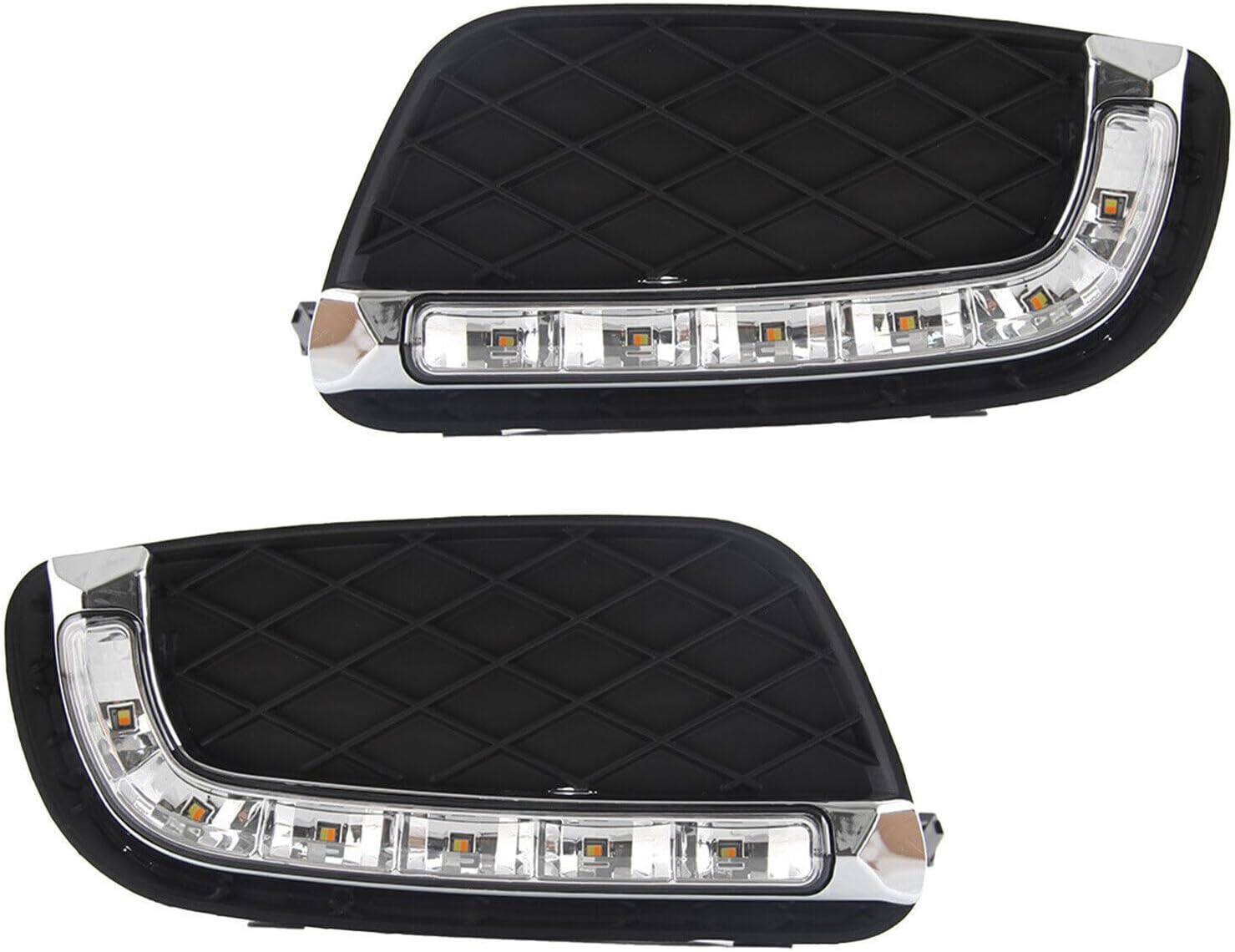 ya 3 8.24 baidi 2 Pack LED DRL Daytime Running Lights for Mercedes for Smart ForTwo W451 2008-2011 Fog Lights 