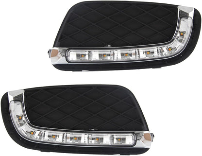 ya 3 8.24 baidi 2 Pack LED DRL Daytime Running Lights for Mercedes for Smart ForTwo W451 2008-2011 Fog Lights 
