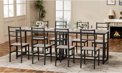 ya 28 10.13 baidi 5-Piece Gray Mid-Century Dining Set,4 Chairs for Kitchen/Dining Room