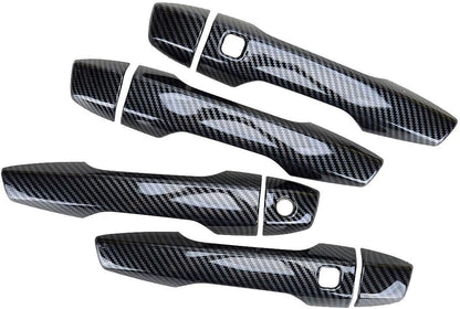 ya 2 8.15 Kit Carbon Fiber Grain Door Handle Cover Trim Fits for Mitsubishi Outlander 2022