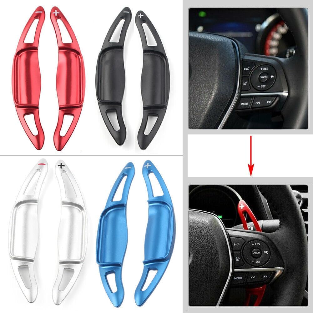 ya 4 8.8.2 Fit for Toyota for Camry 2018-2020 Red Steering Wheel Shift Paddle Shifter Extension