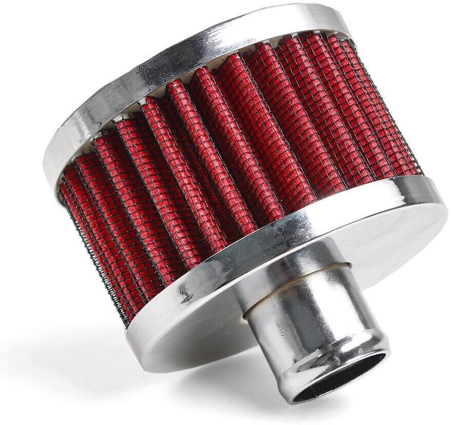 ya 13 9.15 baidi 4x Red Extra Flow 1 to 1-1/4 Push In Valve Cover Baffled Breather Vent Filter