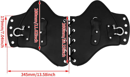 ya 14 9.20 zhengce Black PU Leather Heat Saddle Shield Deflector Fits For Most Universal Motor-1