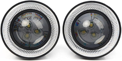 ya 2 8.15 2 LED daytime running fog lights projector, blue angel vision ring light bulb 2.5