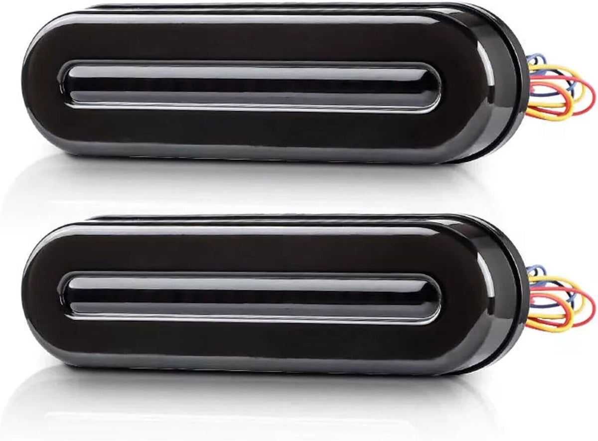 ya 13 9.15 baidi 2pcs Flowing 5 Red/Amber Oval LED Truck Trailer Stop Turn Tail Brake Light