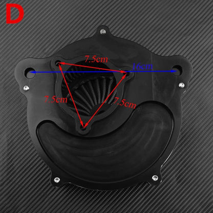 ya 5 8.10 Dots Ring Air Filter Blue Cleaner Intake Fit for Harley Touring 17-19 Softail 18