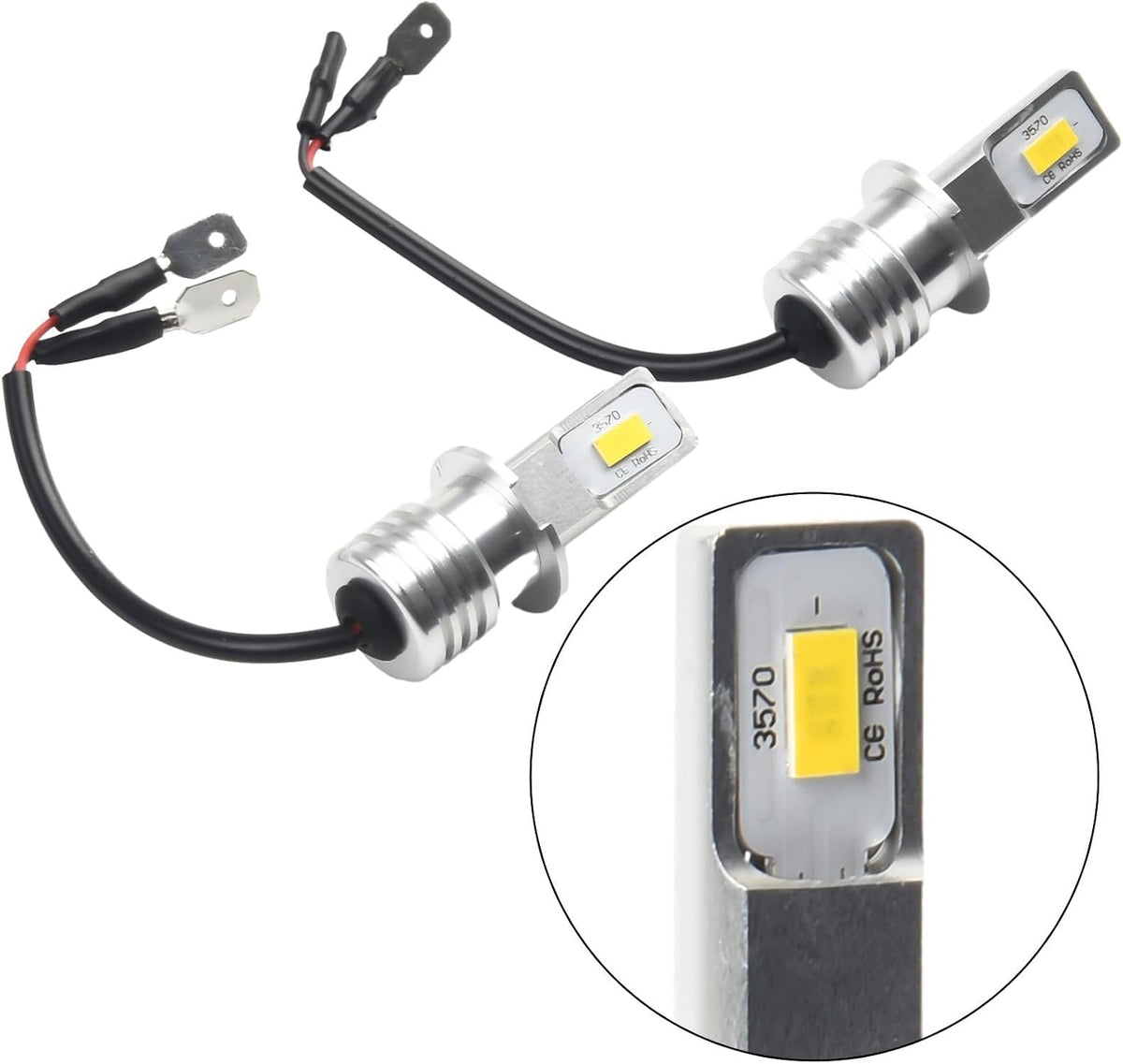 ya 13 9.15 baidi Fog Light Bulb Fog Lamp Car Lights 2pcs 80W Aluminum Alloy Conversion Kit