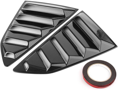ya 4 8.14 for Chevy Camaro 2016-2018 Rear Side Window Louver Cover Side Vent Carbon Fiber