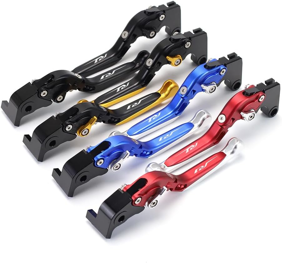 ya 4 8.14 Adjustable Foldable Extendable Clutch Brake Levers for Yamaha YZF R1S 2016-2018