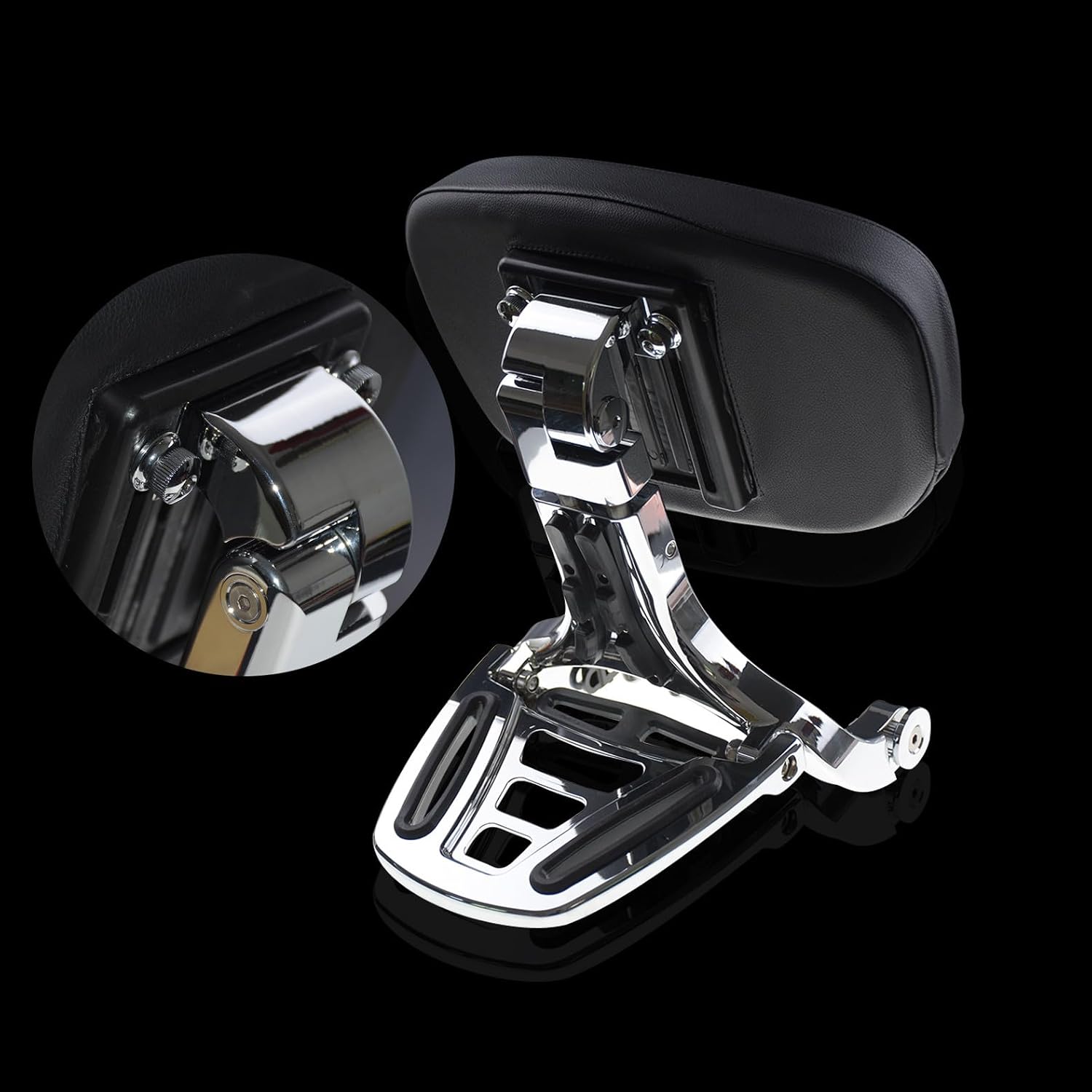 ya 6 8.14 Adjustable Driver & Passenger Backrest Fit for Harley Touring Road King 14-2022