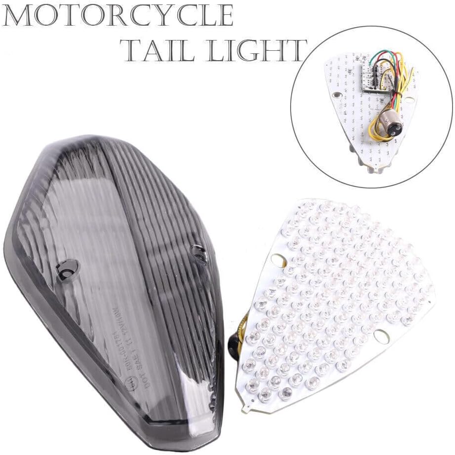 ya 5 8.24 baidi for Honda 2002-2008 07 VTX 1300 REYRO / 1800T RETRO Smoke LED Tail Light W/Brake
