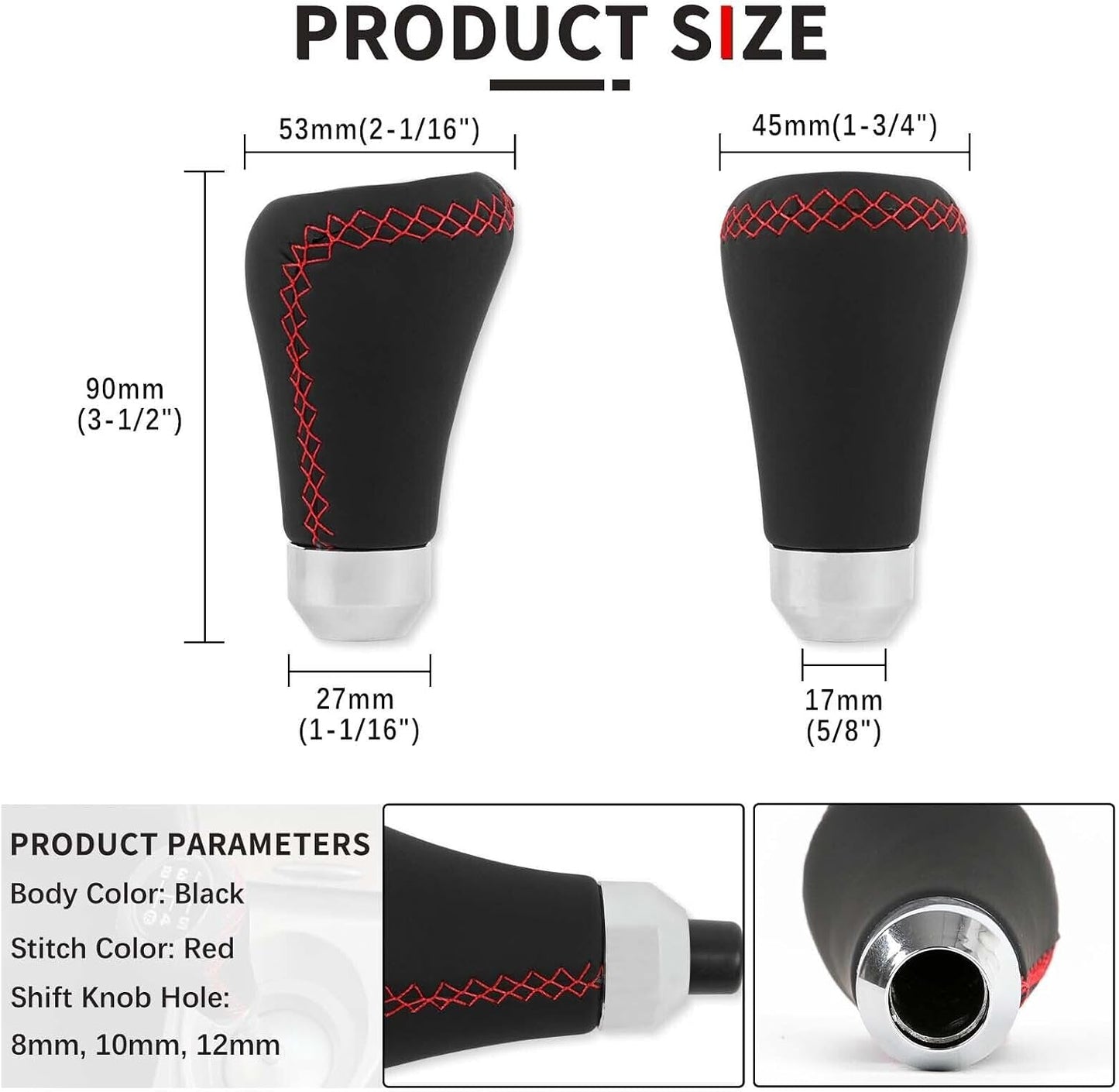 ya 4 8.24 baidi for Toyota Tacoma for Manual Shift Knob Gear Stick Shifter Lever Leather 5 Speed