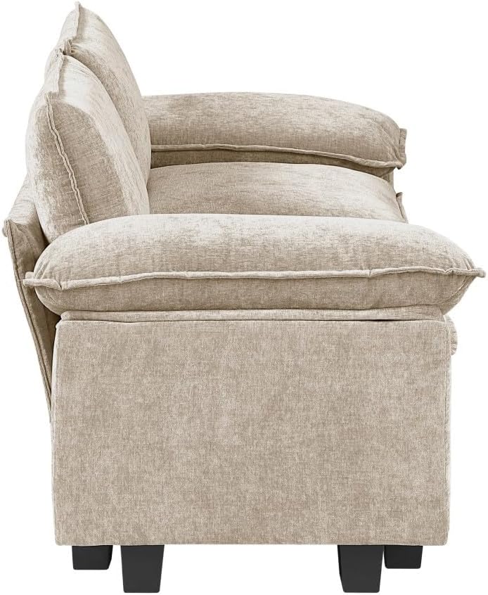 ya 28 10.13 baidi 1pc Loveseat,Chenille Modern Style Upholstery,For Living Room Taupe