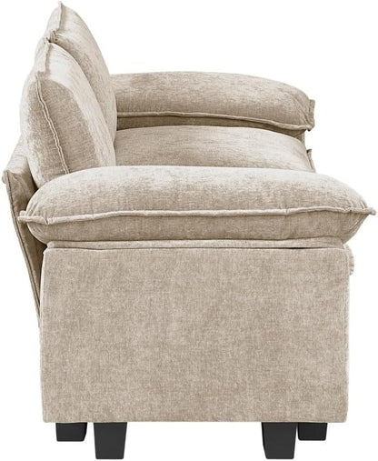 ya 28 10.13 baidi 1pc Loveseat,Chenille Modern Style Upholstery,For Living Room Taupe