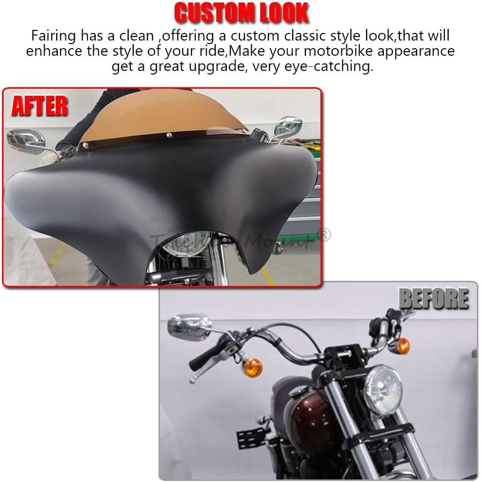 ya 23 10.7 baidi Matte Black Front Batwing Outer Fairing&Windshield Universal for Honda for Suzuki US