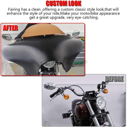 ya 23 10.7 baidi Matte Black Front Batwing Outer Fairing&Windshield Universal for Honda for Suzuki US