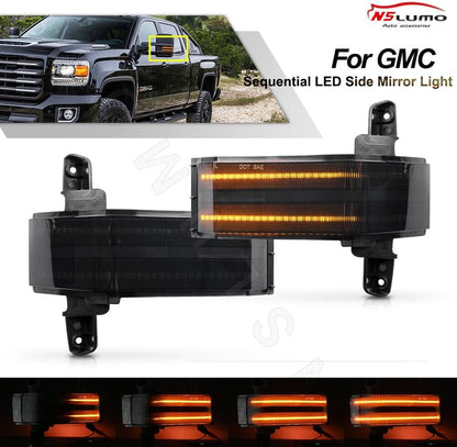 ya 7 8.24 baidi Suitable for GMC for Sierra 1500/2500HD/3500HD Sequential LED Side Mirror Turn Signal Lights 
