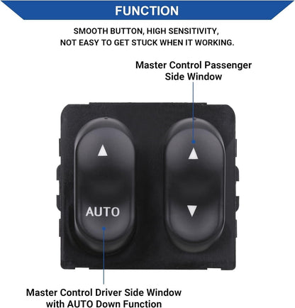 ya 8 8.24 baidi Window Switch Power Front LH Left Driver Side for Ford F150 F250 with 2 Doors 