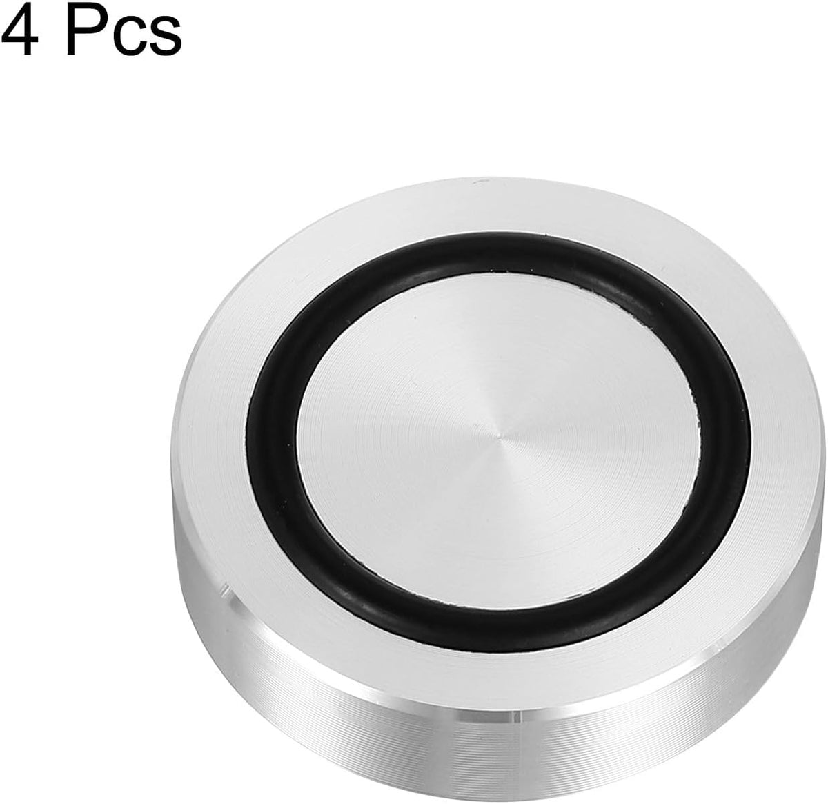 ya 26 10.21 baidi M8 40mm / 1.6 Dia 10mm Aluminum Disc Glass Top Adapter with Rubber Ring 4pcs-2