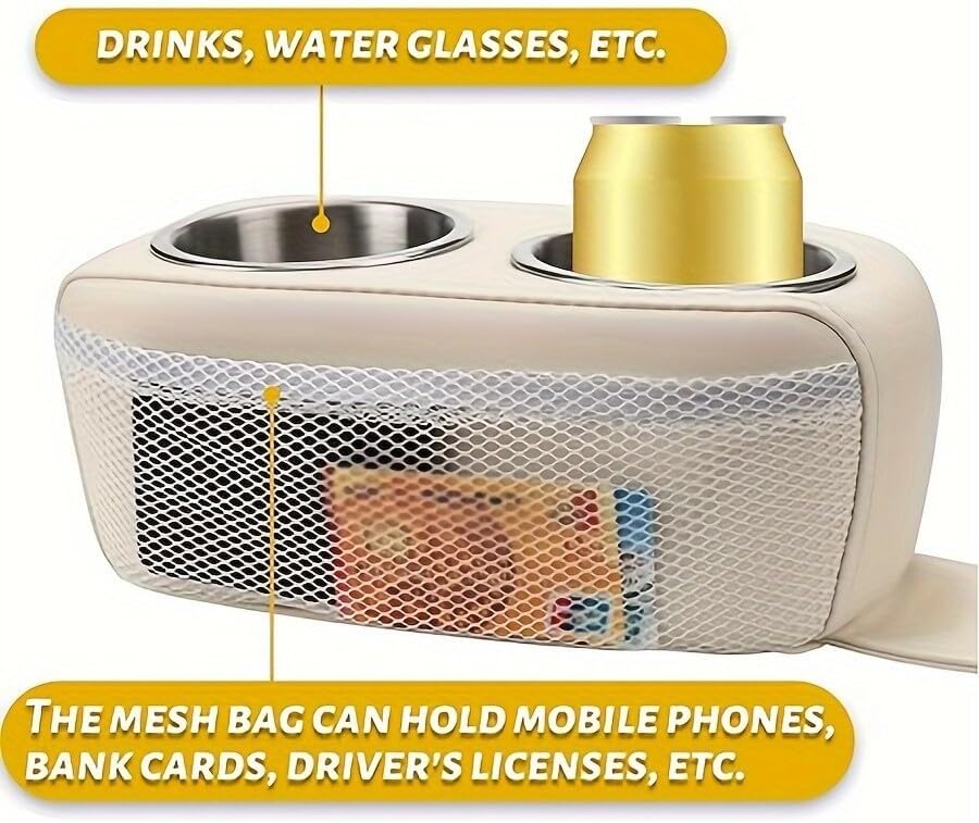 ya 6 8.24 baidi 1 Pack Car RV Boat Double Drink Holder Bottle Holder Sofa Cup Holder Tray