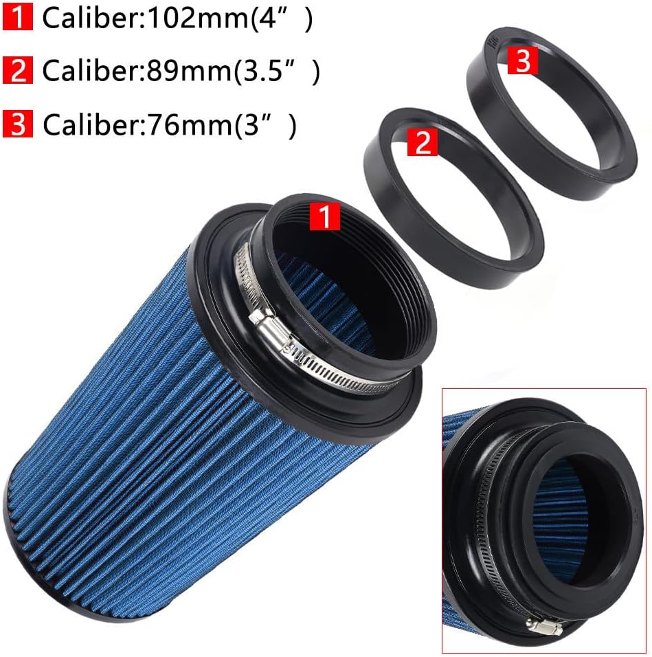 ya 13 9.15 baidi 3, 3.5, 4, 10.5 Tall Blue Per for MAN ce High Flow Cold Air Intake Air Filter